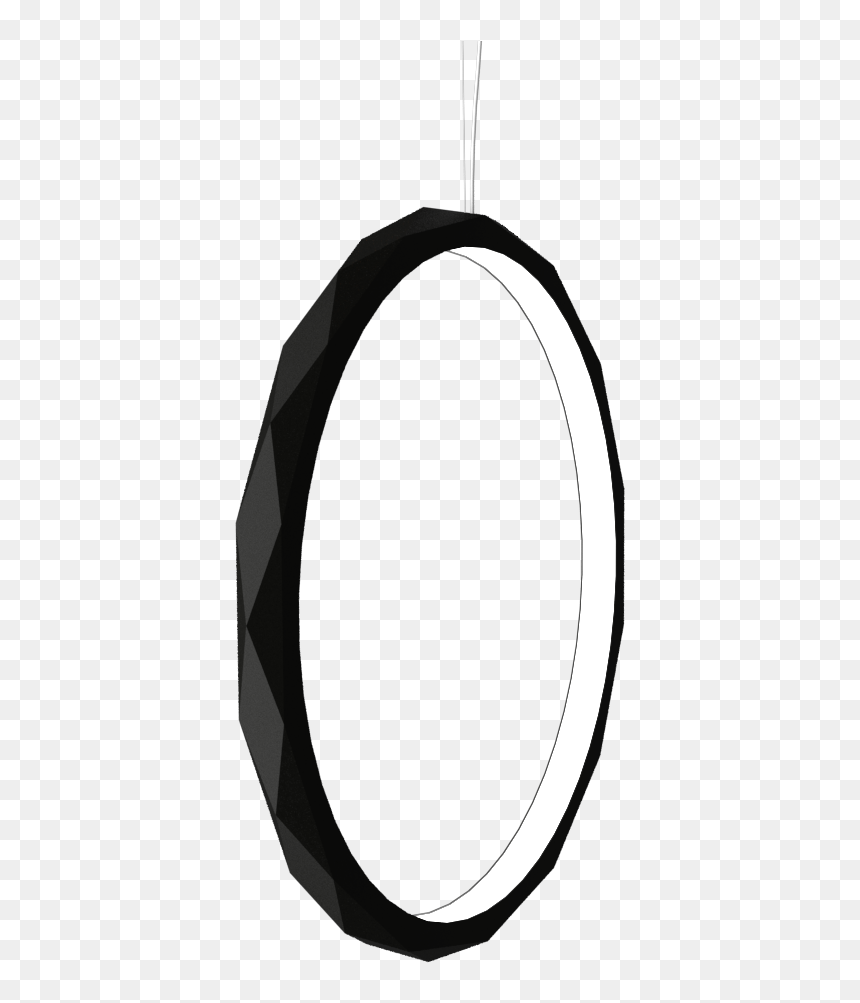 Pendant Lamp Anel Facetado Vertical - Circle, HD Png Download - vertical black line png
