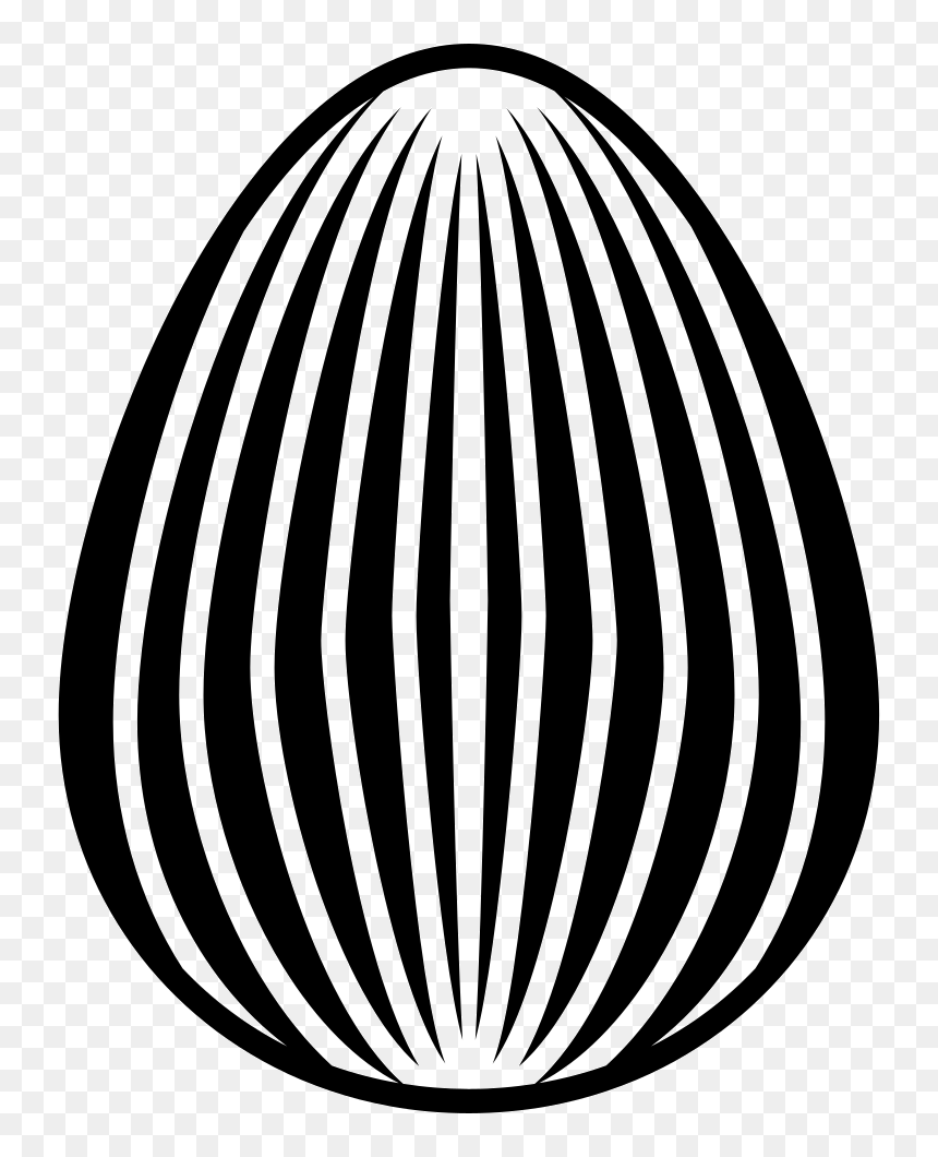 Easter Egg Of Elegant Design With Thin Vertical Lines - Circle, HD Png Download - vertical black line png
