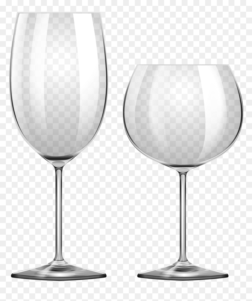 Wine Glass Template - Champagne Stemware, HD Png Download - wine glass vector png