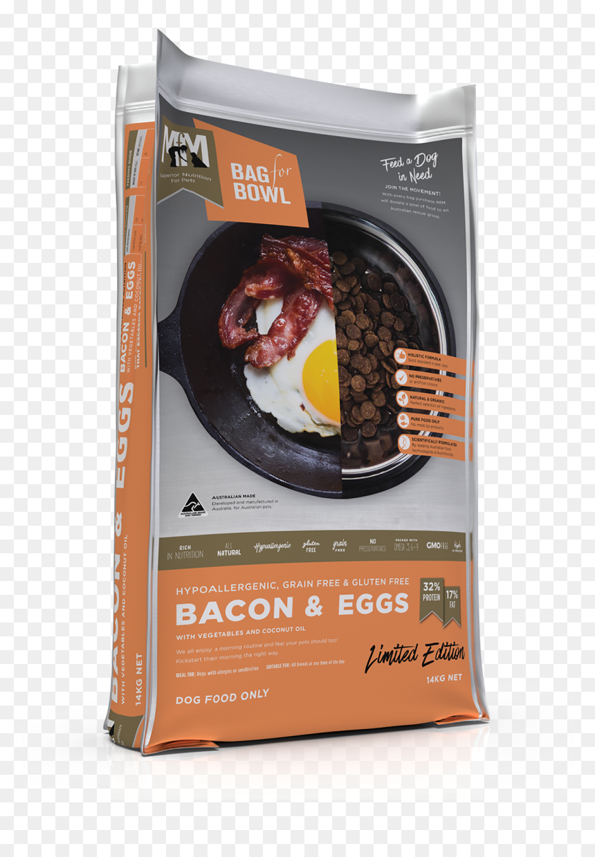 Meals For Mutts Bacon And Eggs, HD Png Download - bacon and eggs png