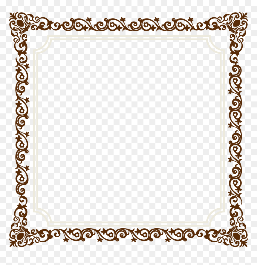 Picture Frame Ornament - Vintage Picture Frame Clip Art, HD Png Download - png picture frame