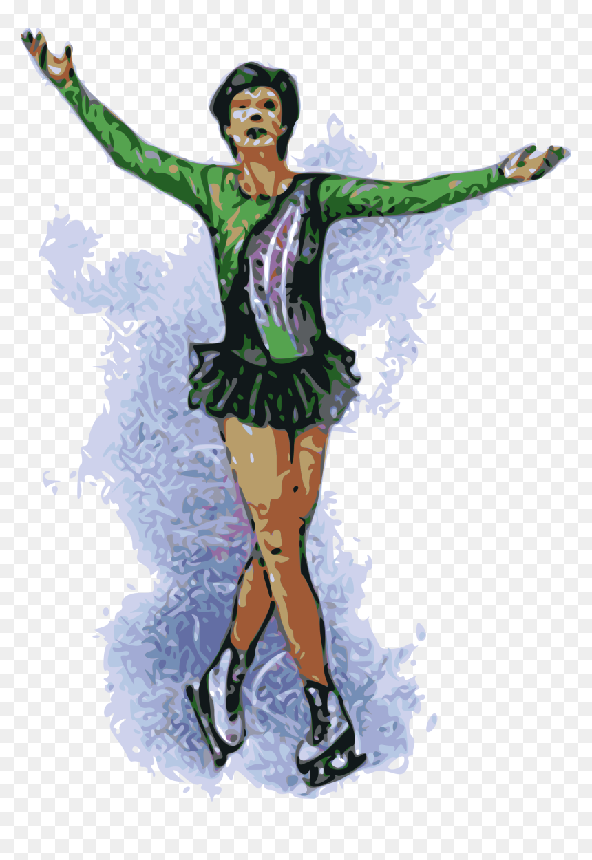 Figure Skating Woman Clip Arts - Ice Skating, HD Png Download - ice skate png
