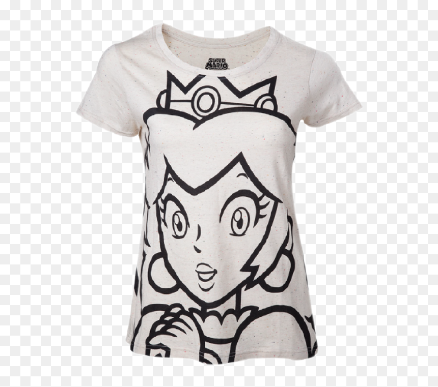 Outline Peach Female T Shirt"
 Srcset="data - Princess Peach And Mario Bros Shirt, HD Png Download - shirt outline png