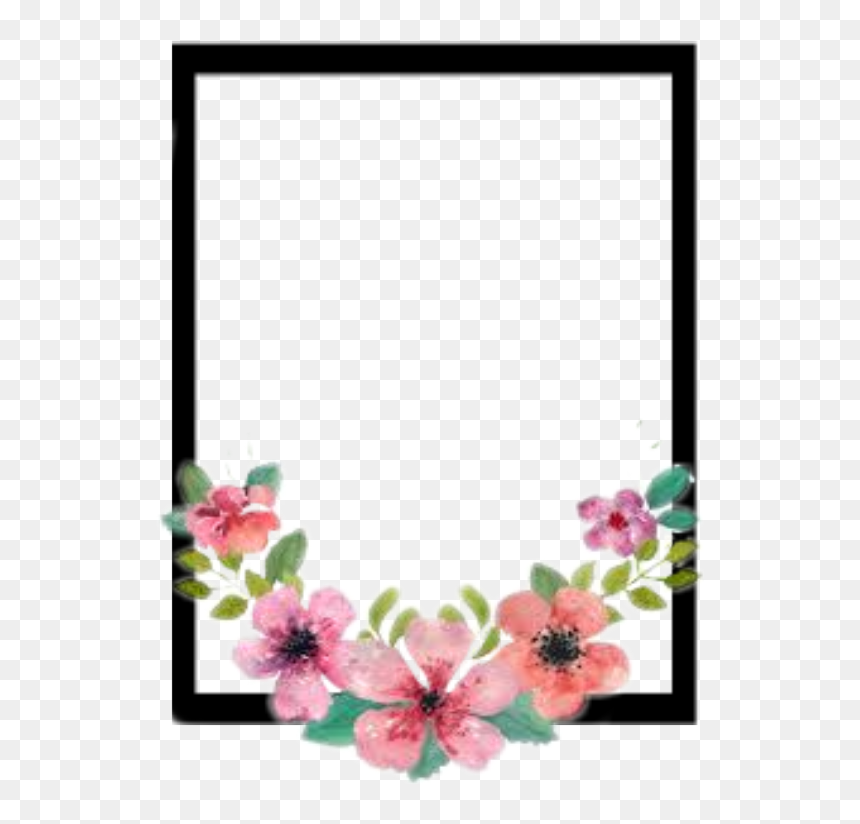 #overlay #stickers #sticker #flower #flowers #watercolour - Watercolor Floral Wreath Background, HD Png Download - acuarela png