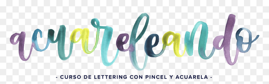 Curso Presencial De Lettering Con Acuarela Y Pincel - Calligraphy, HD Png Download - acuarela png