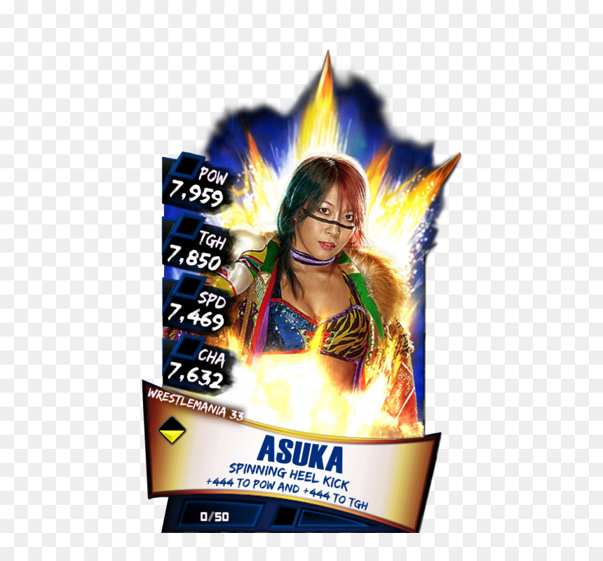 Transparent Asuka Wwe Png - Wwe Supercard Wrestlemania 33, Png Download - asuka wwe png