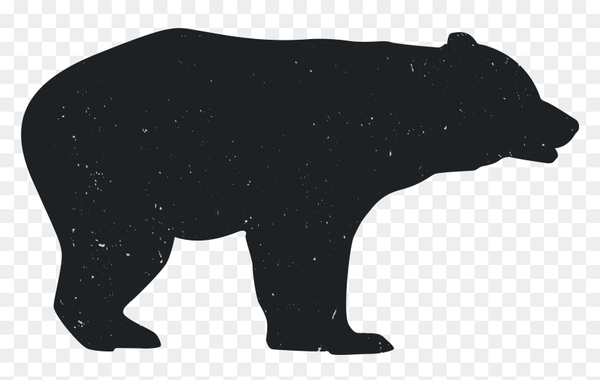 Bear Silhouette Dog Animal - Bear Animal Silhouettes, HD Png Download - bear vector png