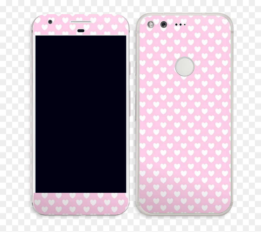 Cute Hearts Skin Pixel - Vestido Gris Con Lunares, HD Png Download - pixel hearts png
