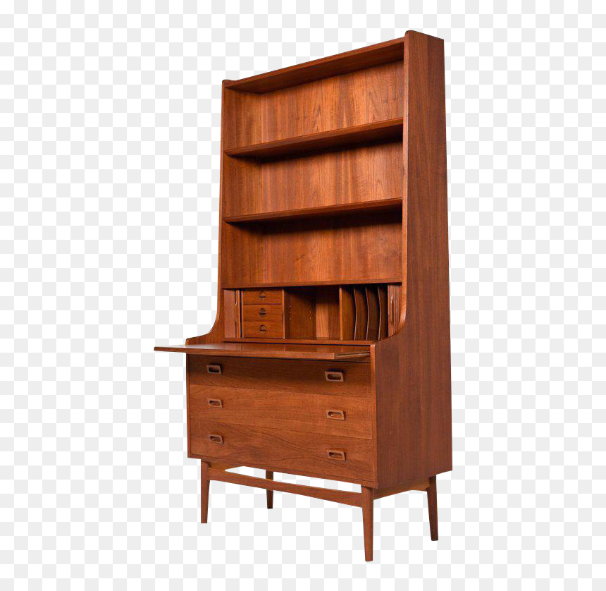 Vector Free Borge Mogensen Style Danish Teak Bookcase - Bookcase, HD Png Download - bookcase png