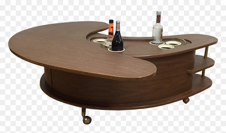 Mid Century Kidney Bar Table, HD Png Download - bar table png