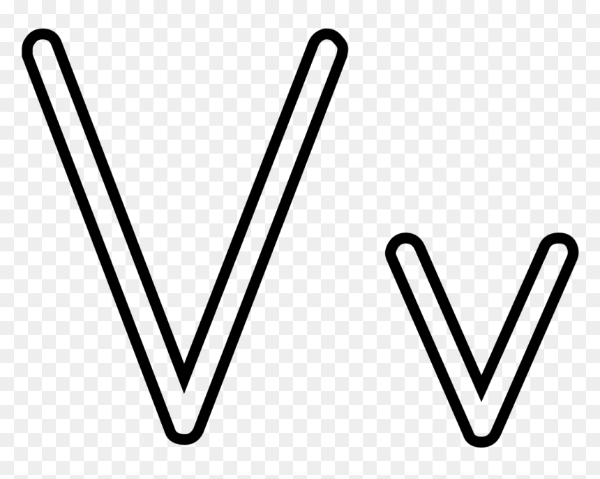 V For Violin For Coloring Clip Arts - Line Art, HD Png Download - violin bow png