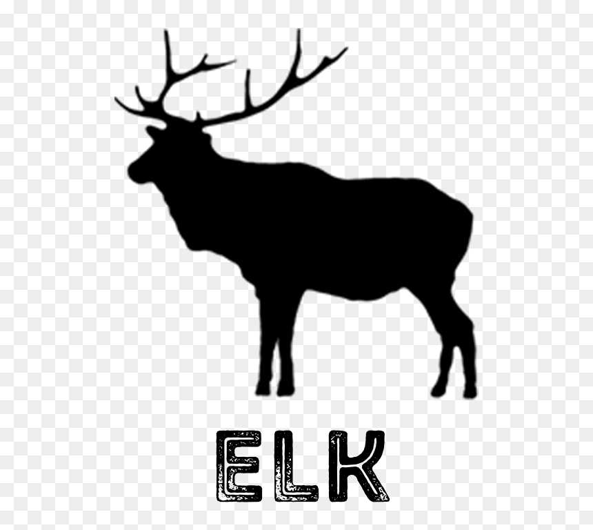Transparent Reindeer Silhouette Png - Elk, Png Download - reindeer silhouette png