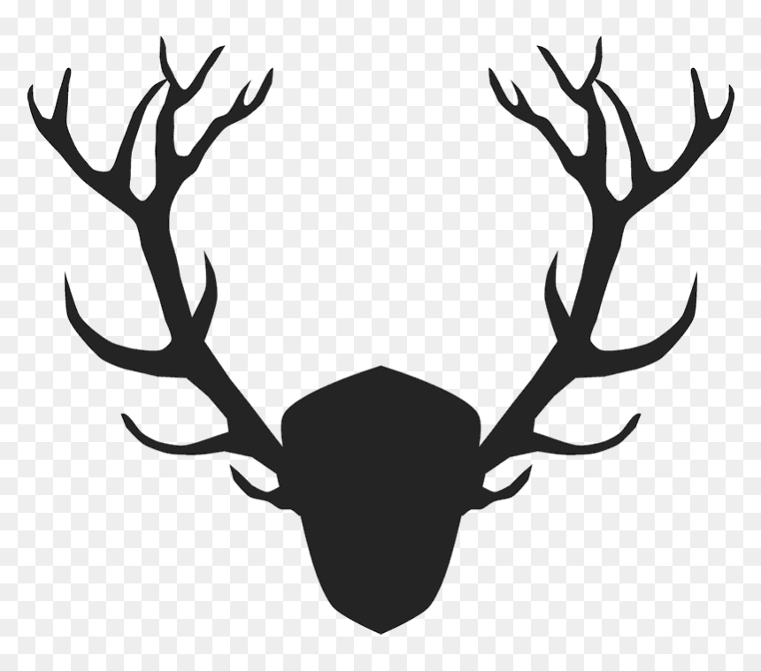Clip Art Detailed Antler Stamp Rubber - Free Printables For Boys Nursery, HD Png Download - reindeer silhouette png