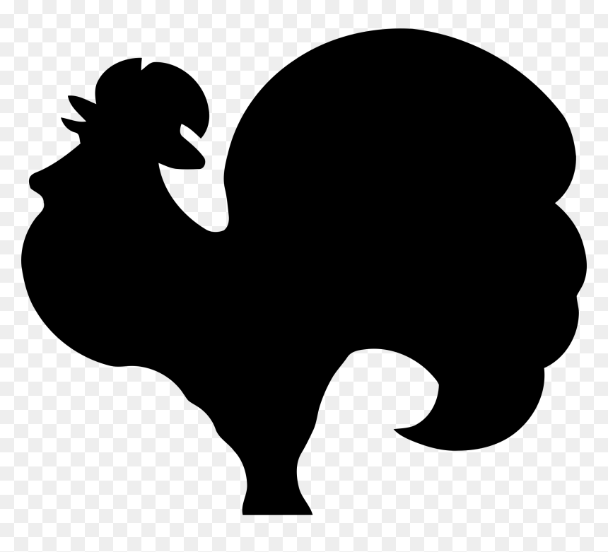 Clipart - Rooster Silhouette Clipart, HD Png Download - rooster silhouette png