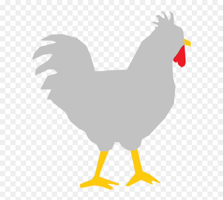 Clip Art Chicken As Food Computer - Icon Chicken Hd Black And White Png, Transparent Png - rooster silhouette png
