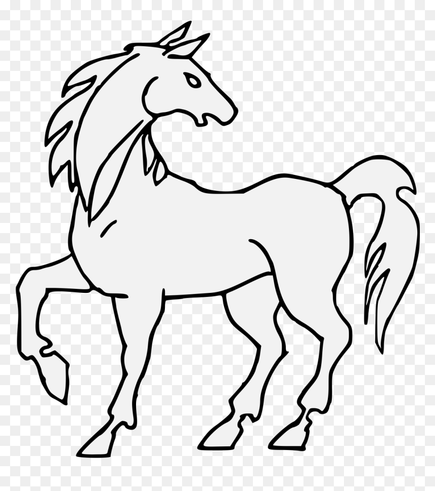 Line Art, HD Png Download - horse face png
