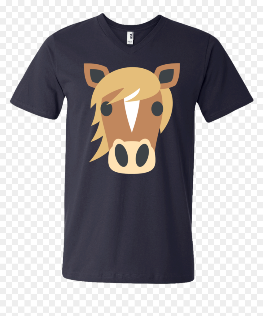 Horse Face Emoji Men"s V Neck T Shirt - Gucci T Shirt 2018, HD Png Download - horse face png