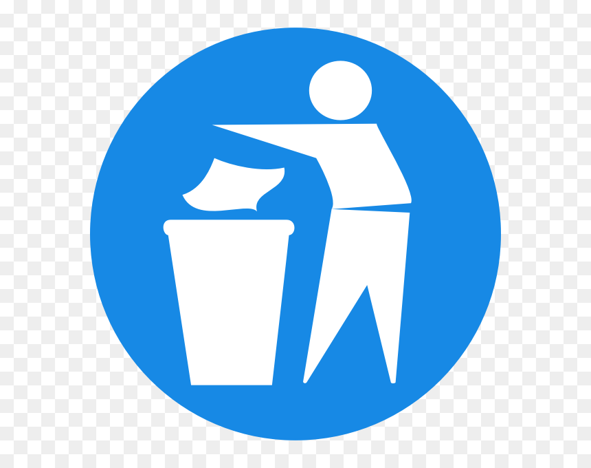 Office Clipart Dustbin - Putting Rubbish In The Bin, HD Png Download - dustbin clipart png