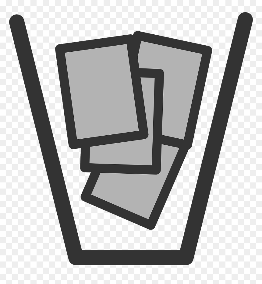 Trash Can Rubbish Free Photo - Letter W In Black, HD Png Download - dustbin clipart png