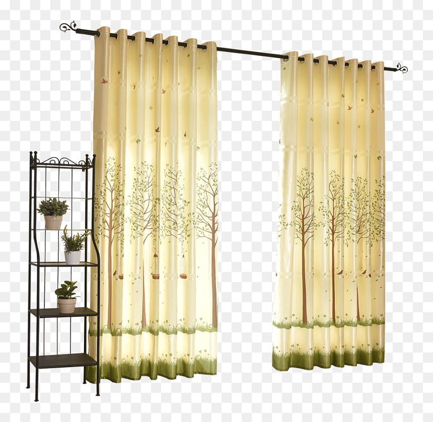 Curtains In Bedroom Png, Transparent Png - modern curtains png