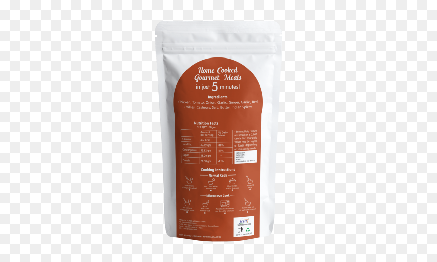 Butter Chicken Portabites Back - Food, HD Png Download - egg bhurji png