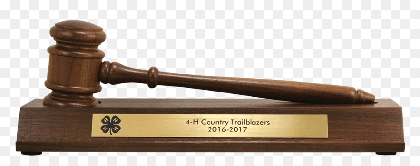 4-h Walnut Gavel Set 10" - Mallet, HD Png Download - court hammer png