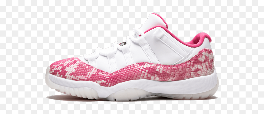 Wmns Air Jordan 11 Retro Low "pink Snakeskin, HD Png Download - jordan 11 png