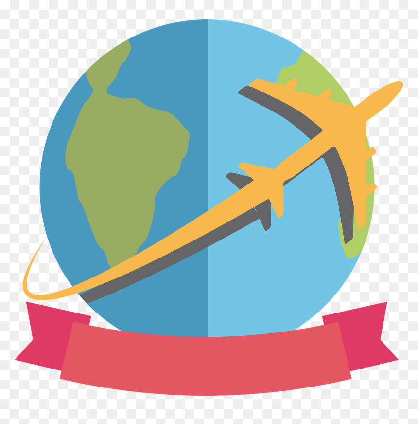 Mundo Com Avião Png, Transparent Png - around the world png