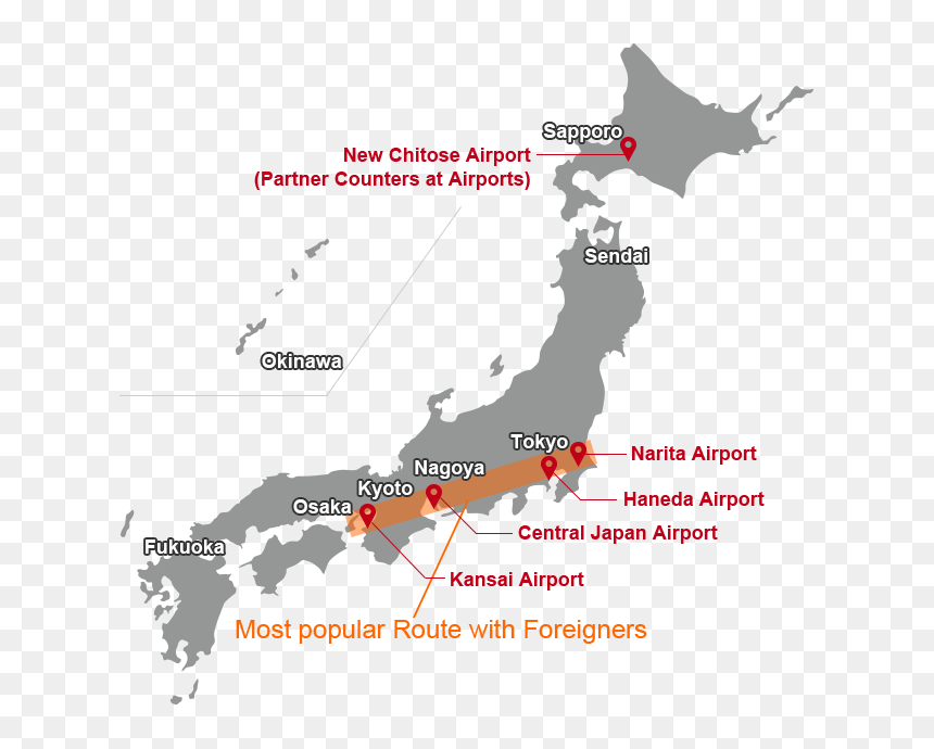 Japan Map With Airport , Png Download - Narita Airport Japan Map, Transparent Png - airport png