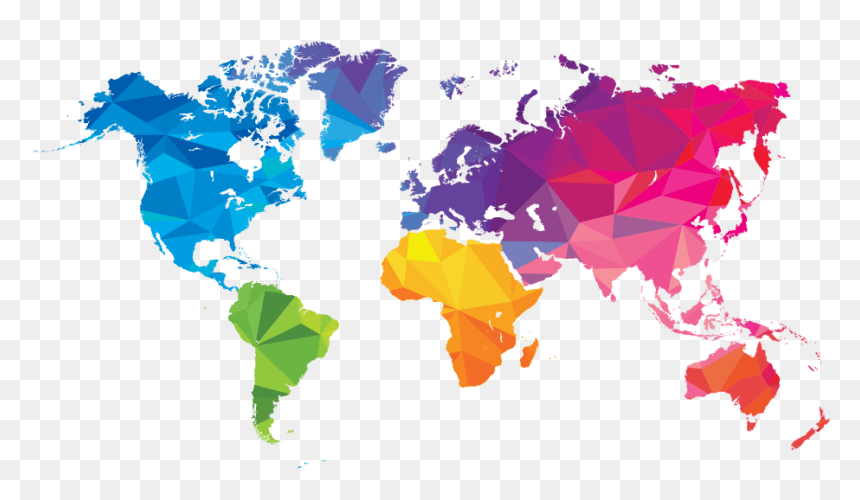 World Map Design Hd, HD Png Download - around the world png