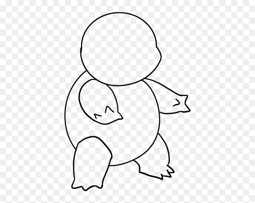 How To Draw Squirtle - Tranh Tô Màu Pikachu, HD Png Download - squirtle squad png