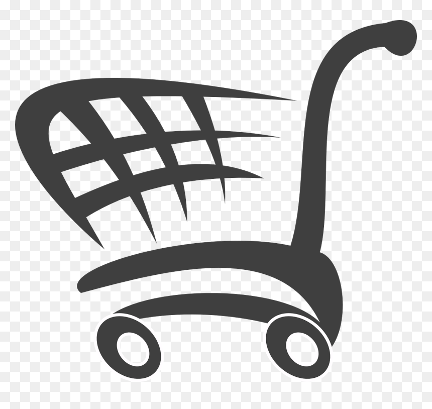 Blue Shopping Cart Logo, HD Png Download - supermarket png