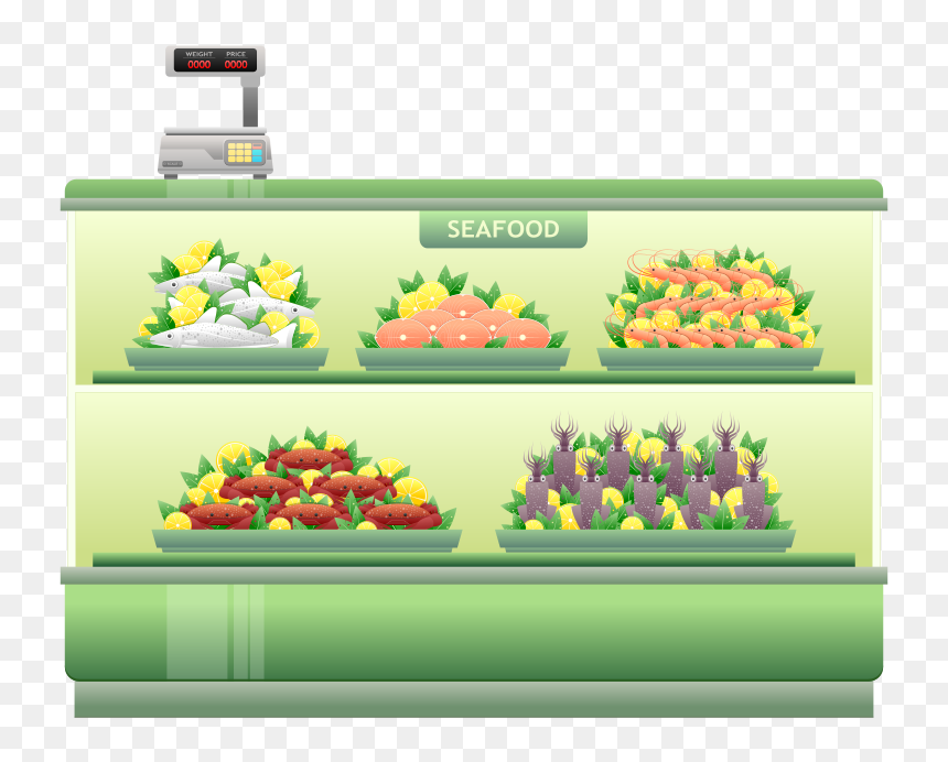 Clipart Supermarket Seafood Counter Png - Supermarket Svg, Transparent Png - supermarket png