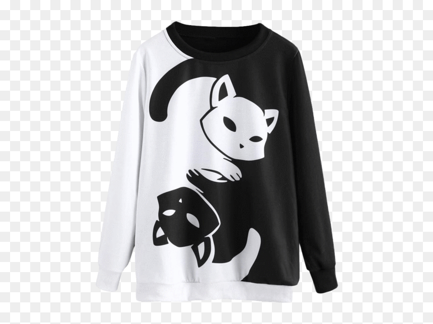 Dark Matter Yin Yang Cat Sweater - Yin And Yang Cat Sweater, HD Png Download - dark matter png