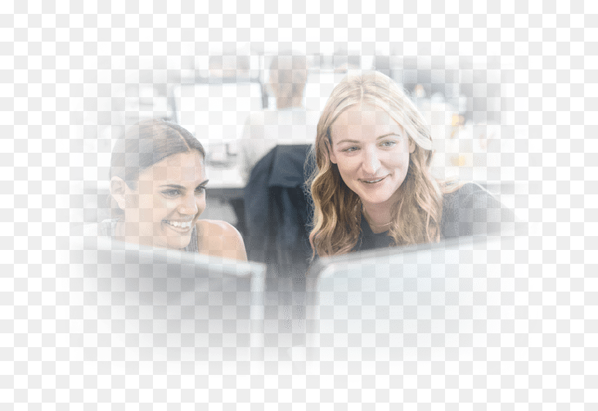 Two Women Working In Office - Girl, HD Png Download - happy business woman png