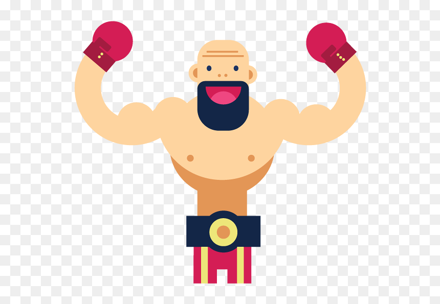 Carton Vector - Cartoon, HD Png Download - bodybuilding vector png