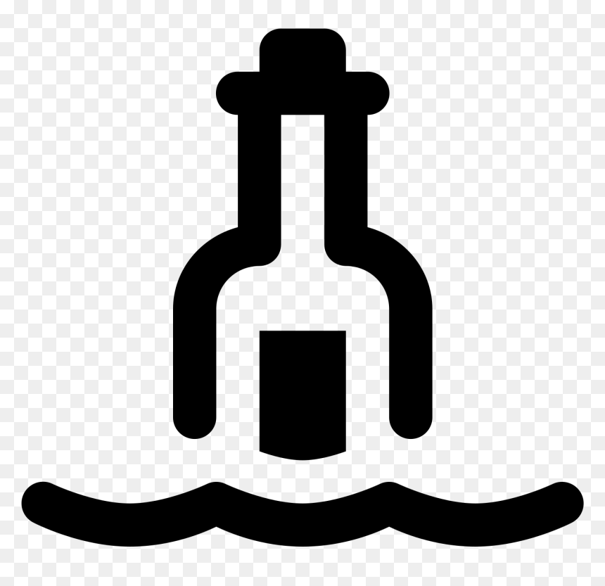 Ios Glyph Icon - Emblem, HD Png Download - bottle vector png