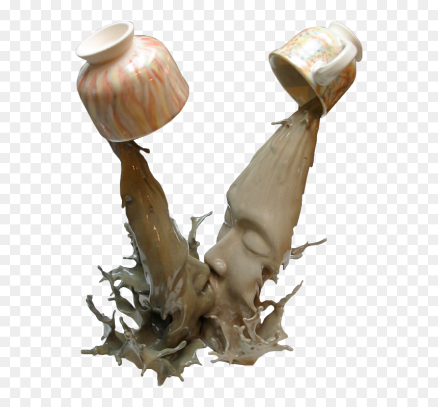 Coffee Kiss Sculpture , Png Download, Transparent Png - coffee splash png