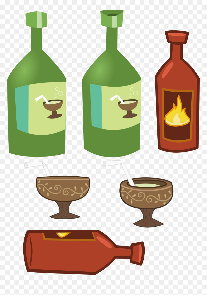 Vector Freeuse Download Ponyville Drinks By The, HD Png Download - bottle vector png