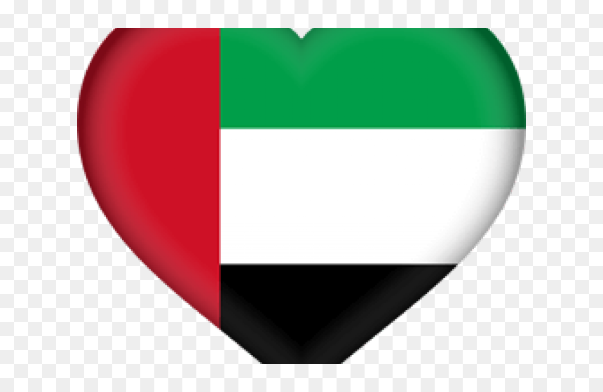 Hd The United Arab - Heart, HD Png Download - dubai flag png
