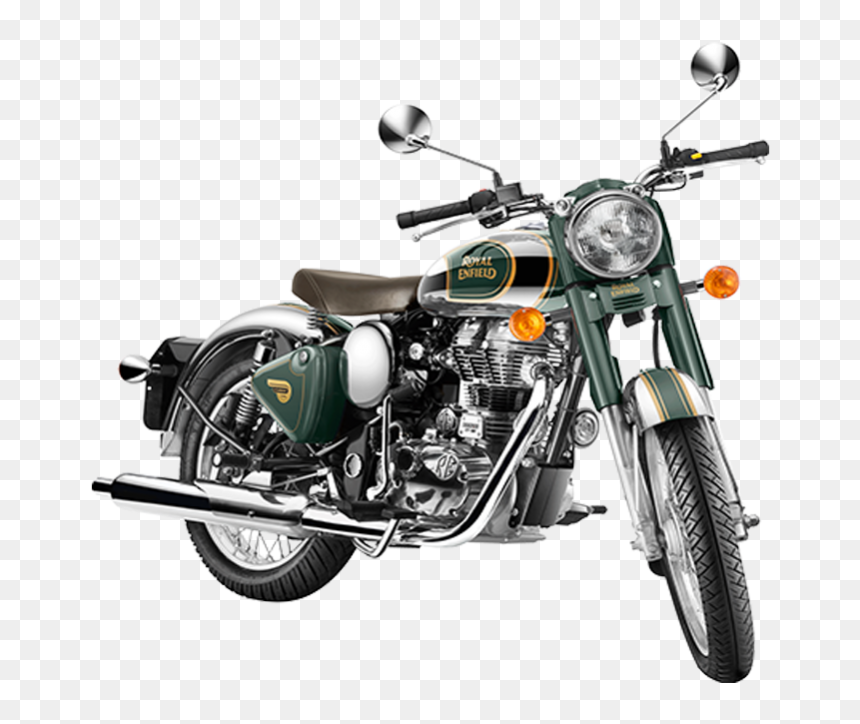 Royal Enfield Classic 500 Chrome Green, HD Png Download - royal enfield png images