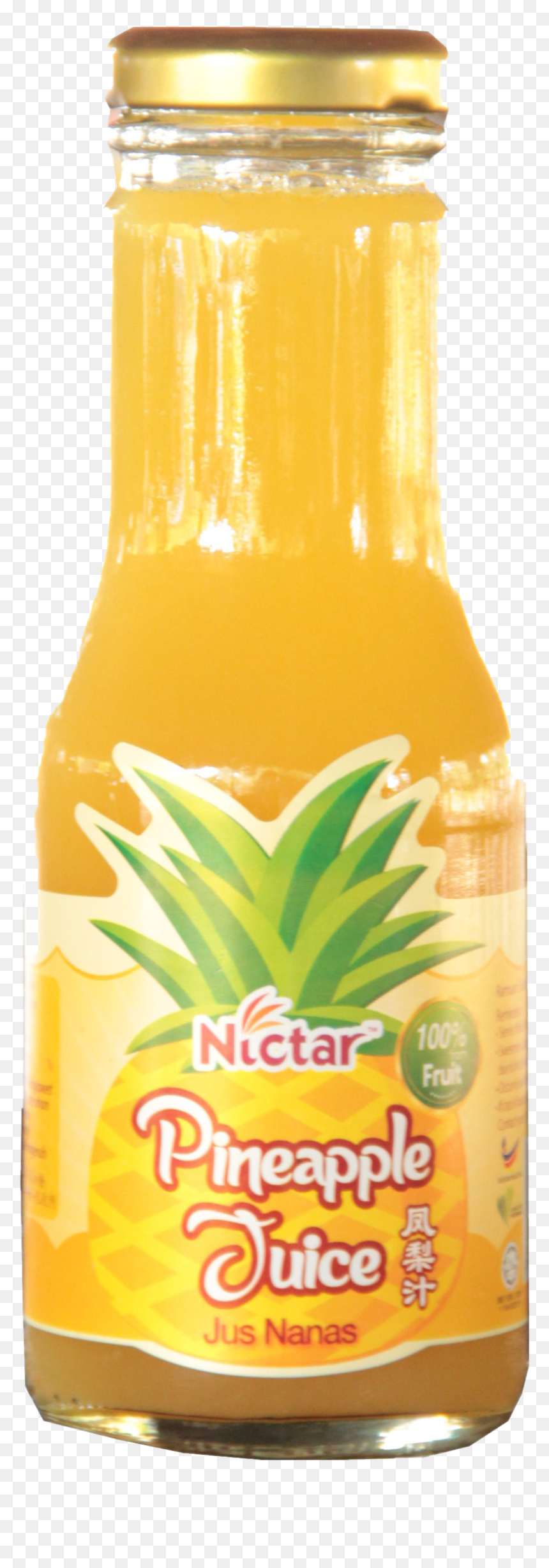 Pineapple Juice Transparent Png - Bottle, Png Download - fruit juice glass png