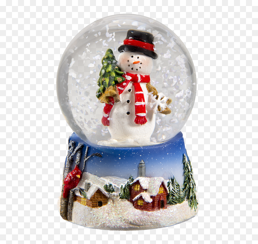 Snow Bowl "snowman"s Tree - Snowglobe Png, Transparent Png - christmas tree snow png
