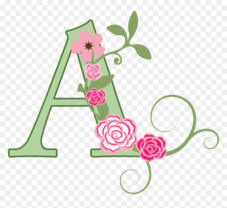 Letters With Flowers Clipart, HD Png Download - spices clipart png