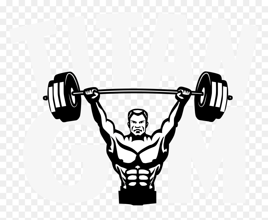 Titan Gym - Bodybuilder Vector With Weight, HD Png Download - gym png images