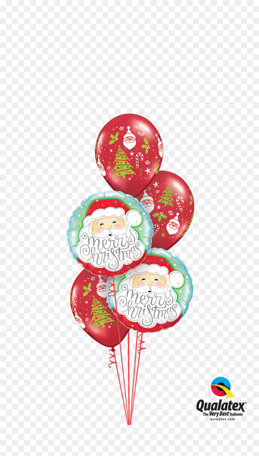 Merry Christmas Santa - Transparent Christmas Balloon Png, Png Download - christmas balloons png