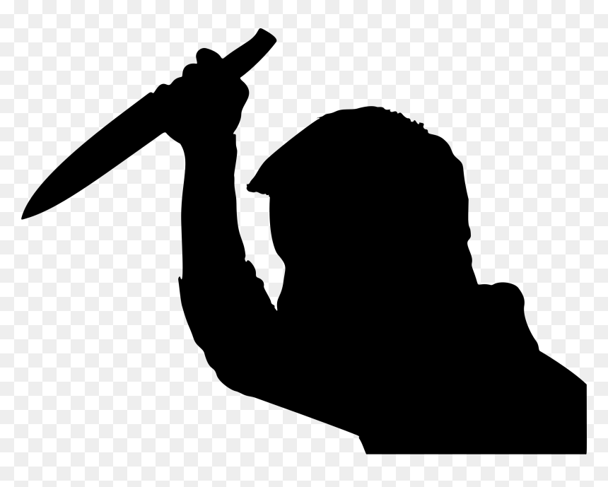 Man With Knife Silhouette, HD Png Download - saraswati puja png