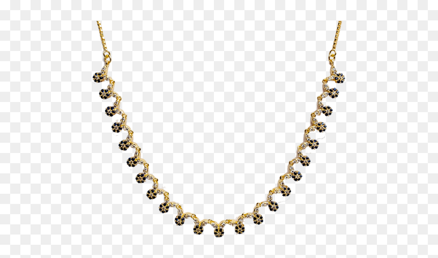 Necklaces - Colar De Pedras Preta, HD Png Download - kerala jewellery models png