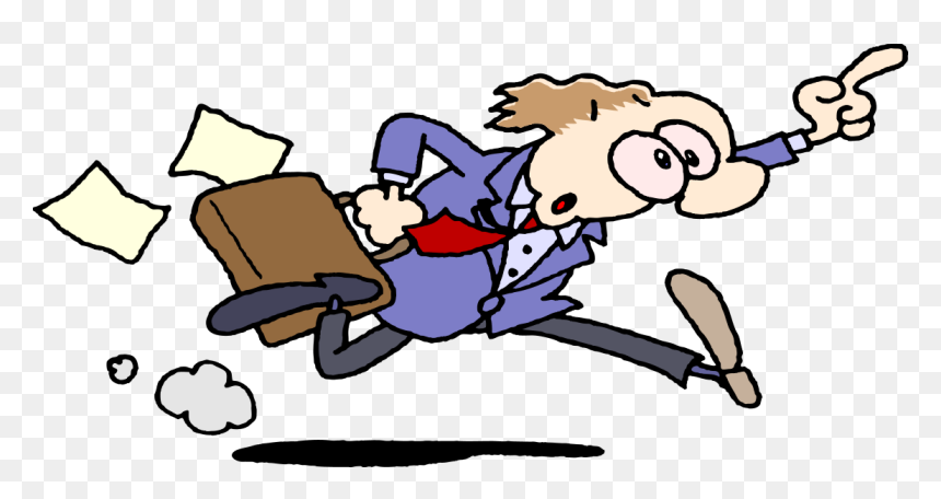 Hurry Clipart, HD Png Download - office man clipart png