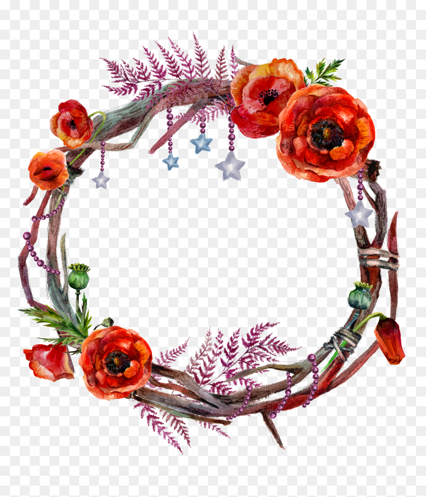 Transparent Poppy Flower Clipart, HD Png Download - garlands png